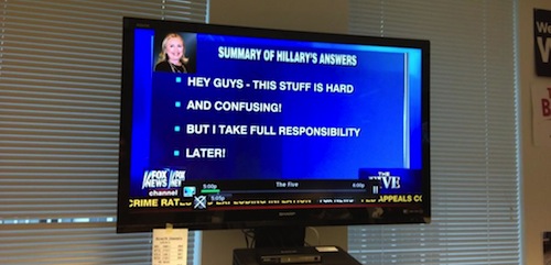 From "The Five" on Fox News channel yesterday