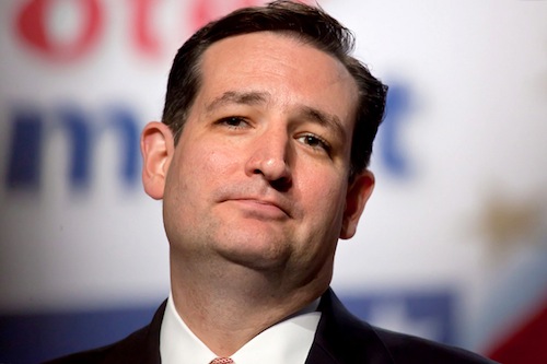 Senator Ted Cruz (R–TX), who has quietly stopped being the biggest dick in the world, for now