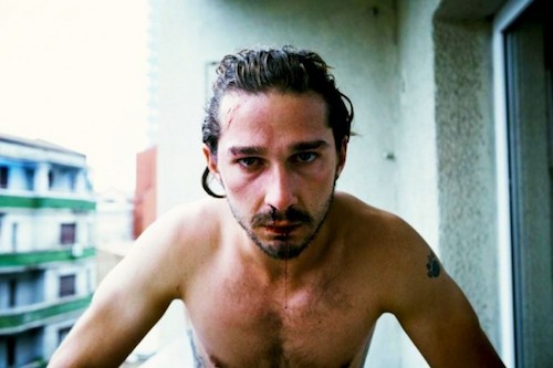 An image of Shia LaBeouf originally published in The Worst magazine, as if that means anything