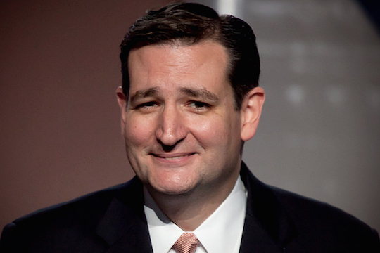 Sen. Ted Cruz (R–TX), seconds before his charades team fails to guess "smarmy" 