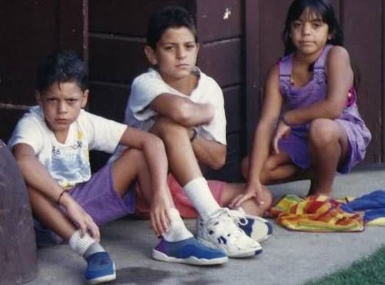The Diaz brothers and their sister in the mid 1990s
