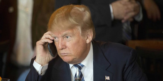 Donald Trump calls Apple CEO Tim Cook to find out if his laptop has the internet.